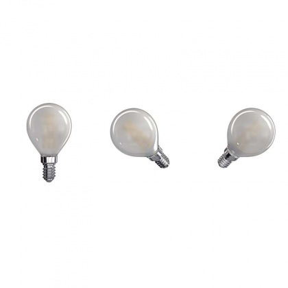 LED žárovka Filament Mini Globe matná 4W E14 teplá bílá