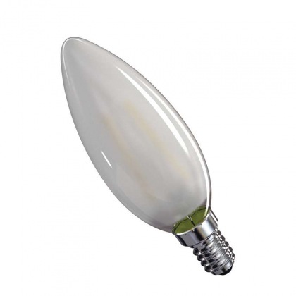 LED žárovka Filament Candle matná A++ 4W E14 teplá bílá