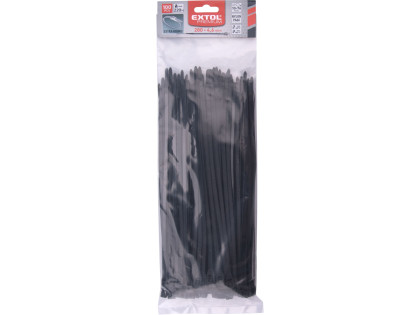 POŠK. OBAL pásky stahovací na kabely EXTRA, černé, 280x4,6mm, 100ks, nylon PA66