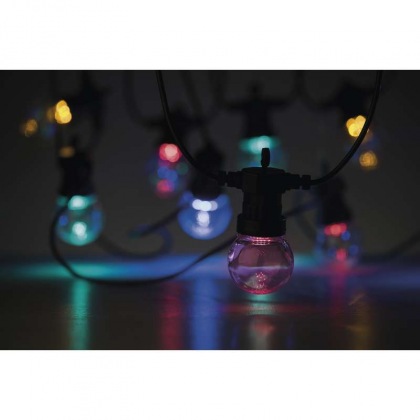 LED řetěz - párty žárovky, 5m, IP44, multicolor