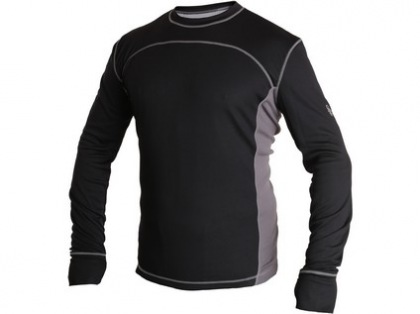 Tričko COOLDRY, funkční, dlouhý rukáv, pánské, černo-šedé, vel. M
