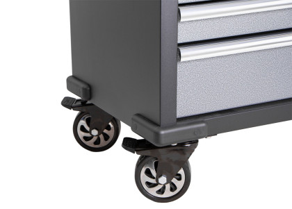 Mobilní pracovní stůl s děrovanou deskou a horními skříňkami - AH1371A