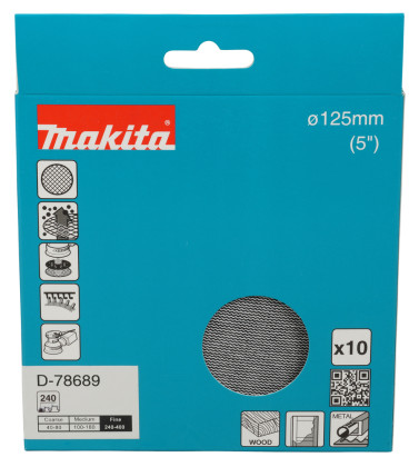 brusný papír 125mm A240 10ks