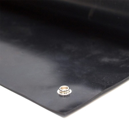 Černá gumová dvouvrstvá ESD podložka - 60 x 120 x 0,2 cm