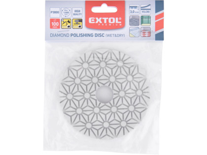 Kotouč diamantový leštící na suchý zip, O100mm, P3000