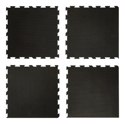 Černá gumová modulová puzzle dlažba (střed) FLOMA FitFlo SF1050 - 100 x 100 x 2 cm