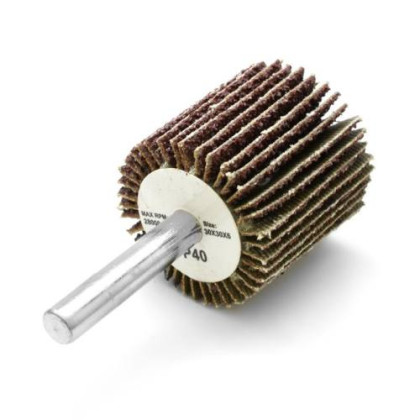 Kotouč lamelový brusný 30 x 30 mm, Ø 6 mm, P40, na stopce