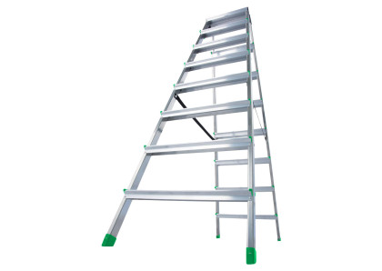 Schůdky Al 8-stupňové oboustranné 170 cm PROTECO, nosnost 150kg