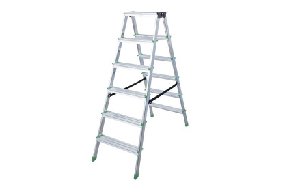 Schůdky Al 6-stupňové oboustranné 130 cm PROTECO, nosnost 150kg