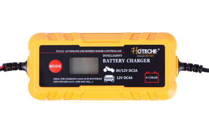 Inteligentní nabíječka autobaterií 6V a 12V, LCD display - HTP817204