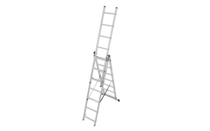 žebřík trojdílný KRAUSE 3x8 s úpravou na schody 225/320/450 cm