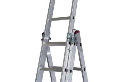 žebřík trojdílný KRAUSE 3x8 s úpravou na schody 225/320/450 cm
