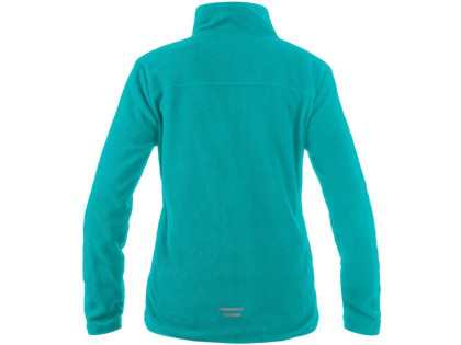 Mikina CXS GRANBY LADY, dámská, fleece, tyrkysově zelená