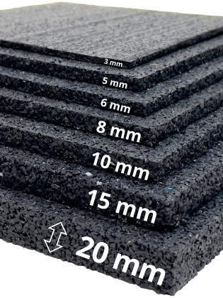 Gumová univerzální podložka FLOMA UniPad - 15 x 10 x 1,5 cm