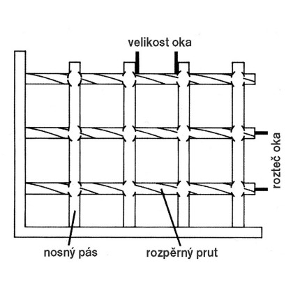 Kovový pozinkovaný protiskluzový schodišťový stupeň (30/2, 34/38) FLOMA SteelStep - 60 x 27 x 3 cm