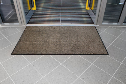 Béžová textilní vstupní rohož - 60 x 80 x 0,8 cm