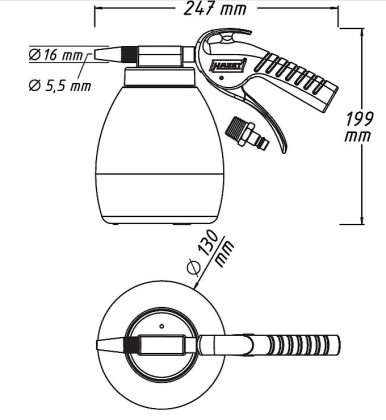 Tryskací pistole HAZET na pískovaní sodou - 9045P-1