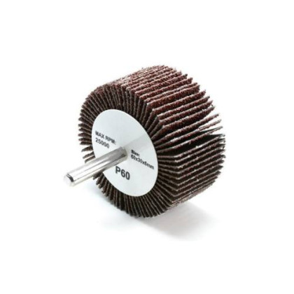 Kotouč lamelový brusný 60 x 30 mm, Ø 6 mm, P60, na stopce