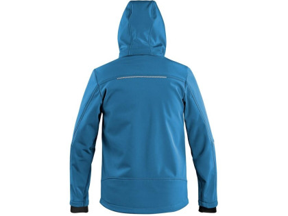 Bunda CXS STRETCH, dětská, softshell, středně modrá
