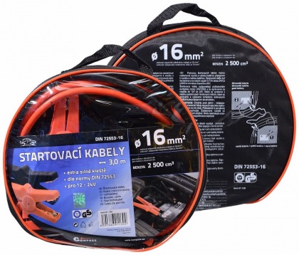 Startovací kabely 16 délka 3m TÜV/GS DIN72553