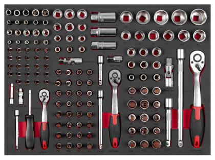 Dílenský vozík Everest s nářadím, 10 zásuvek, 350 dílů - AH0710