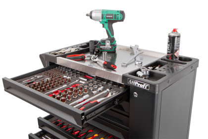 Dílenský vozík Everest s nářadím, 10 zásuvek, 350 dílů - AH0710