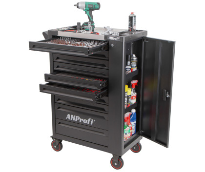 Dílenský vozík Everest s nářadím, 10 zásuvek, 350 dílů - AH0710