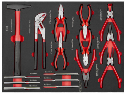 Dílenský vozík Everest s nářadím, 10 zásuvek, 350 dílů - AH0710