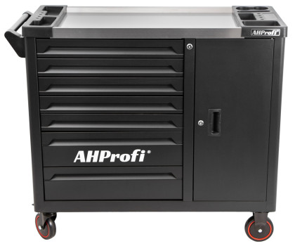 Dílenský vozík Expander s nářadím, 7 zásuvek a skříňka, 286 ks - AH0778