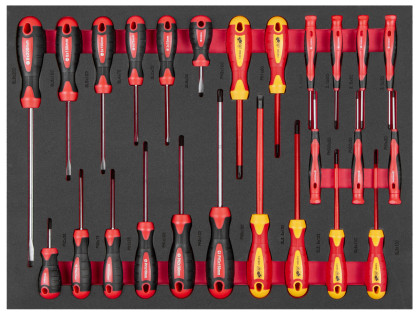 Dílenský vozík Expander s nářadím, 7 zásuvek a skříňka, 286 ks - AH0778