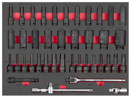 Dílenský vozík Expander s nářadím, 7 zásuvek a skříňka, 286 ks - AH0778