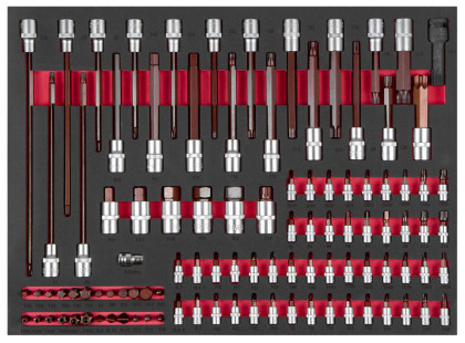 Dílenský vozík Expander s nářadím, 7 zásuvek a skříňka, 286 ks - AH0778