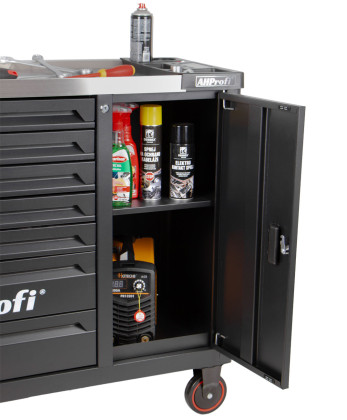 Dílenský vozík Expander s nářadím, 7 zásuvek a skříňka, 286 ks - AH0778