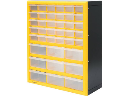 Organizér se zásobníky, 39 zásuvek, 475 x 380 x 160 mm