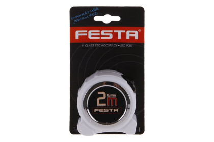 Metr svinovací FESTA 2mx16mm BÍLÝ