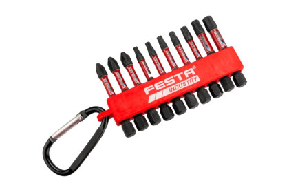 Sada torzních bitů FESTA INDUSTRY PH-PZ-TORX S2 1/4&quot; 50mm 10ks