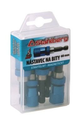 Nástavec na bit STAHLBERG nastavitelný doraz 1/4&quot; 60mm magnet