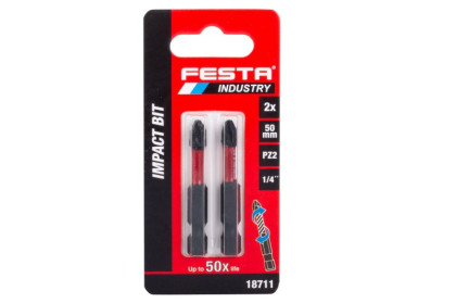 Torzní bit FESTA INDUSTRY PZ2 50mm S2 1/4&quot; 2ks