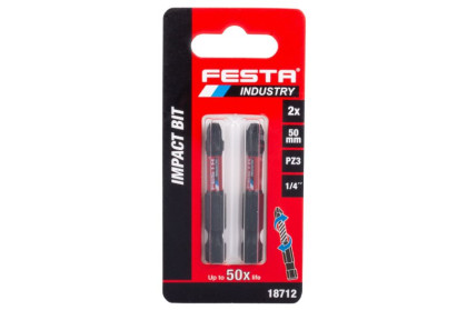 Torzní bit FESTA INDUSTRY PZ3 50mm S2 1/4&quot; 2ks