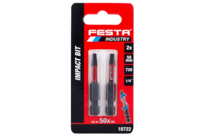 Torzní bit FESTA INDUSTRY T20 50mm S2 1/4&quot; 2ks