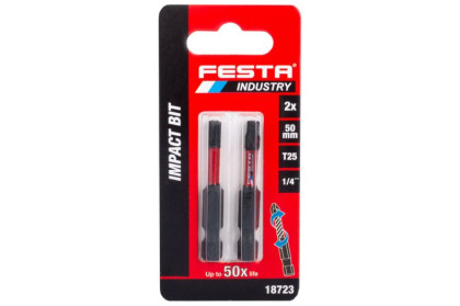 Torzní bit FESTA INDUSTRY T25 50mm S2 1/4&quot; 2ks