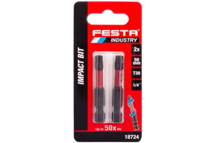 Torzní bit FESTA INDUSTRY T30 50mm S2 1/4&quot; 2ks