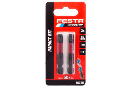 Torzní bit FESTA INDUSTRY T40 50mm S2 1/4&quot; 2ks