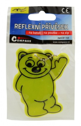 Přívěšek reflexní BEAR - žlutý