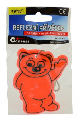 Přívěšek reflexní BEAR - oranžový