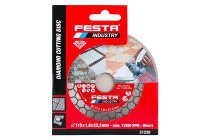 Kotouč diamantový FESTA INDUSTRY řezný 115x1.8x22.2mm