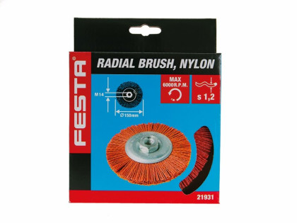 Kartáč rotační radiální FESTA nylon 150mm M14