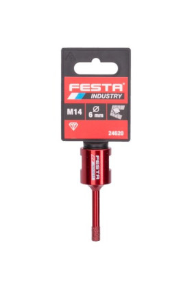 Korunka vykružovací diamantová 6mm M14 FESTA INDUSTRY