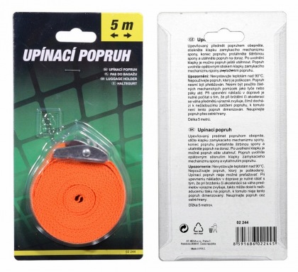 Popruh upínací 1x5m  GREEN