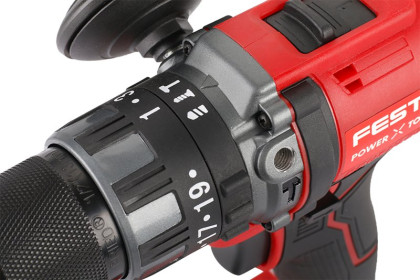 Vrtačka AKU s příklepem FESTA &quot;BRUSHLESS&quot; SHARE20V baterie 2.0Ah, nabíječka, kufr